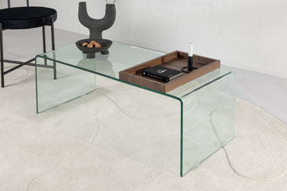 Telemark sofabord - 110 × 50 cm - transparent, valnøddefarvet - billede 16