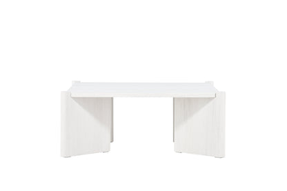 Rogaland sofabord - 100 × 100 cm - hvidpigmenteret - billede 1