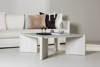 Rogaland sofabord - 100 × 100 cm - hvidpigmenteret - billede 13