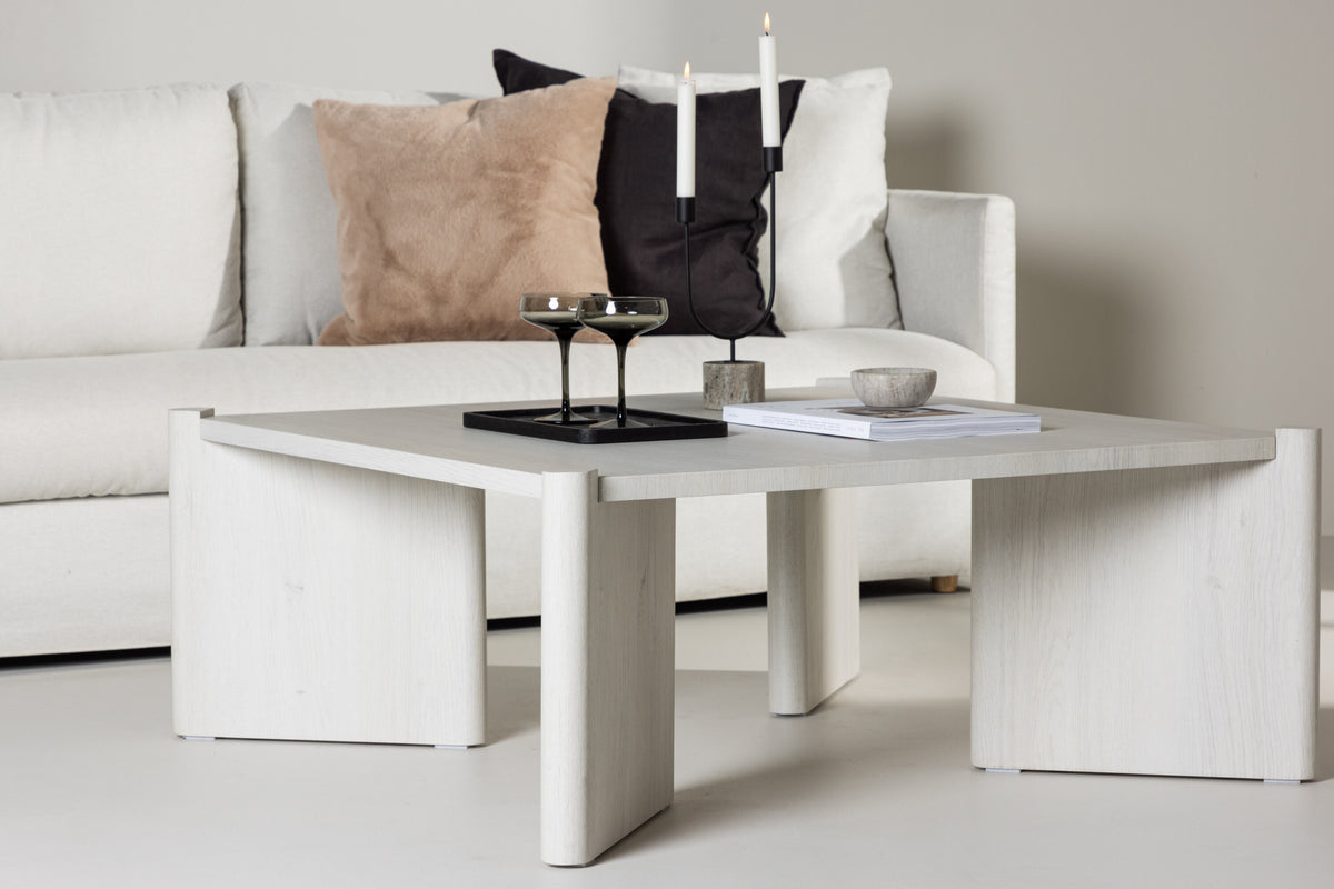 Rogaland sofabord - 100 × 100 cm - hvidpigmenteret - billede 14