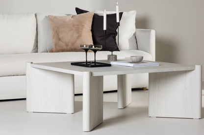 Rogaland sofabord - 100 × 100 cm - hvidpigmenteret - billede 14