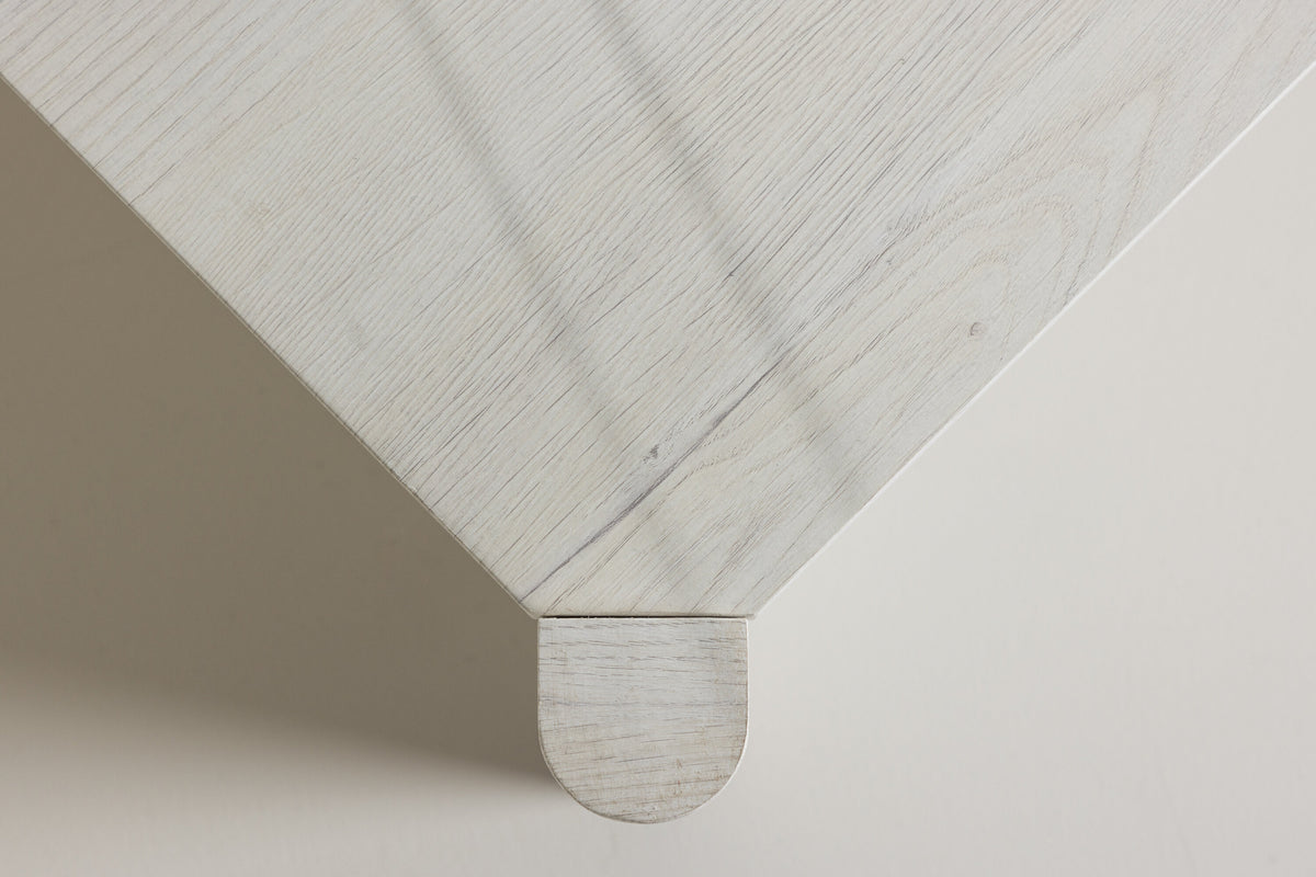 Rogaland sofabord - 100 × 100 cm - hvidpigmenteret - billede 16