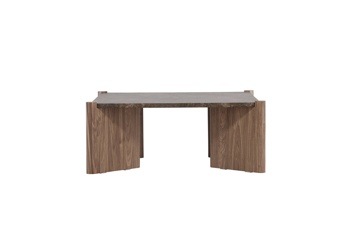 Rogaland sofabord - 100 × 100 cm - brun - billede 1