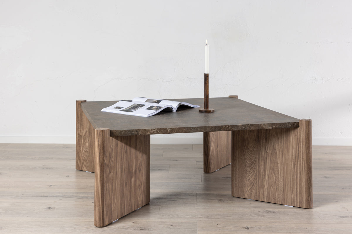 Rogaland Sofabord 100 x 100 Brun
