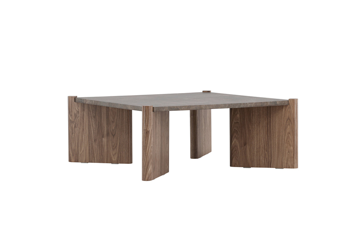 Rogaland sofabord - 100 × 100 cm - brun - billede 3