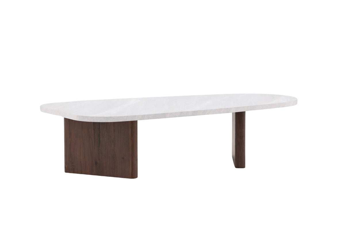 Grönvik sofabord - 130 × 65 cm - mokka, lysegrå - billede 3