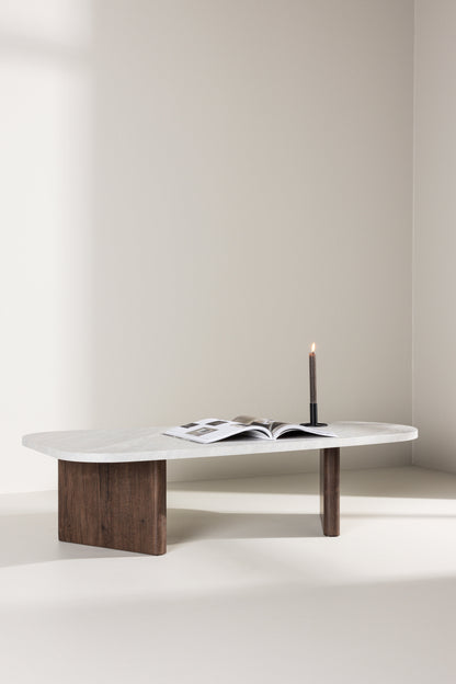 Grönvik sofabord - 130 × 65 cm - mokka, lysegrå - billede 17