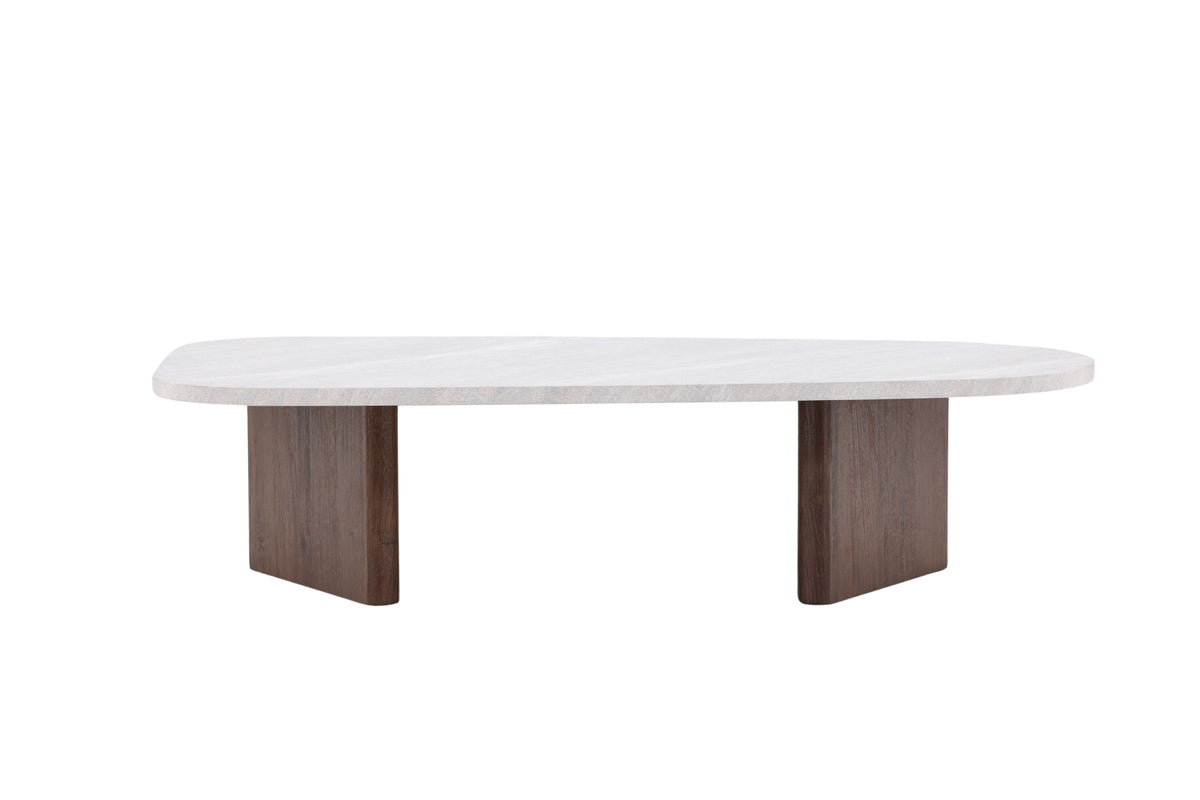 Grönvik sofabord - 130 × 65 cm - mokka, lysegrå - billede 4
