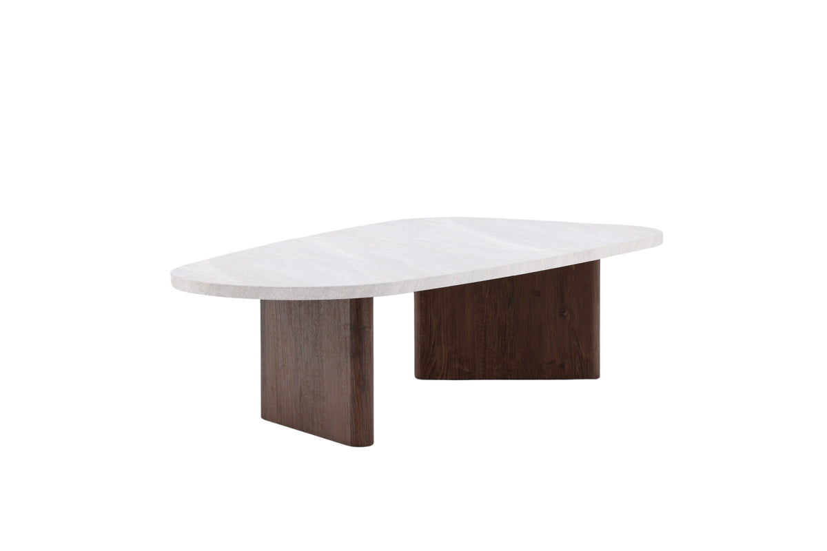 Grönvik sofabord - 130 × 65 cm - mokka, lysegrå - billede 8