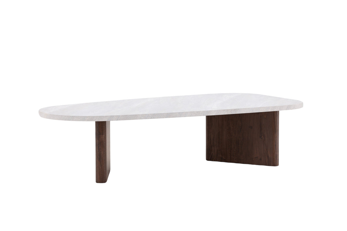 Grönvik sofabord - 130 × 65 cm - mokka, lysegrå - billede 9