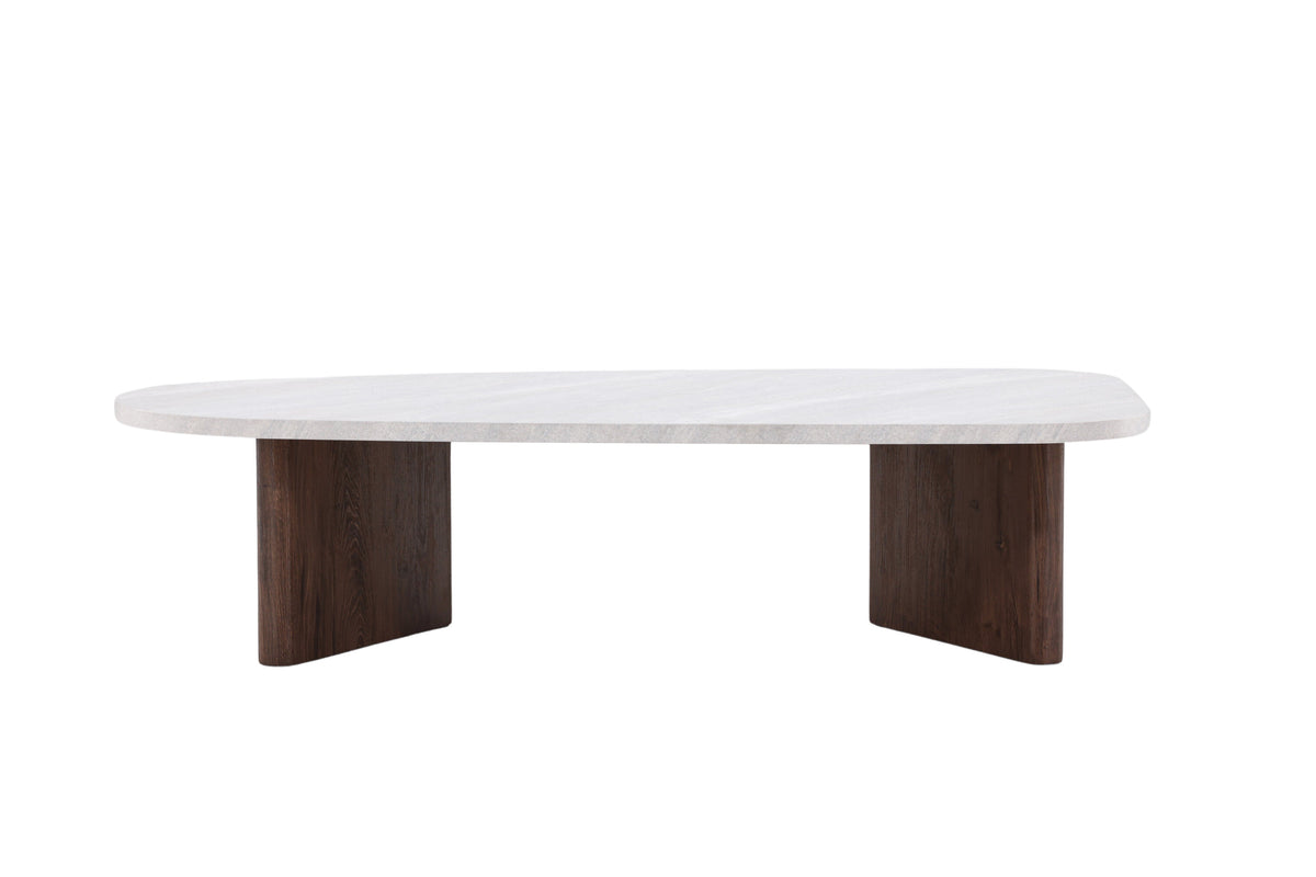Grönvik sofabord - 130 × 65 cm - mokka, lysegrå - billede 10