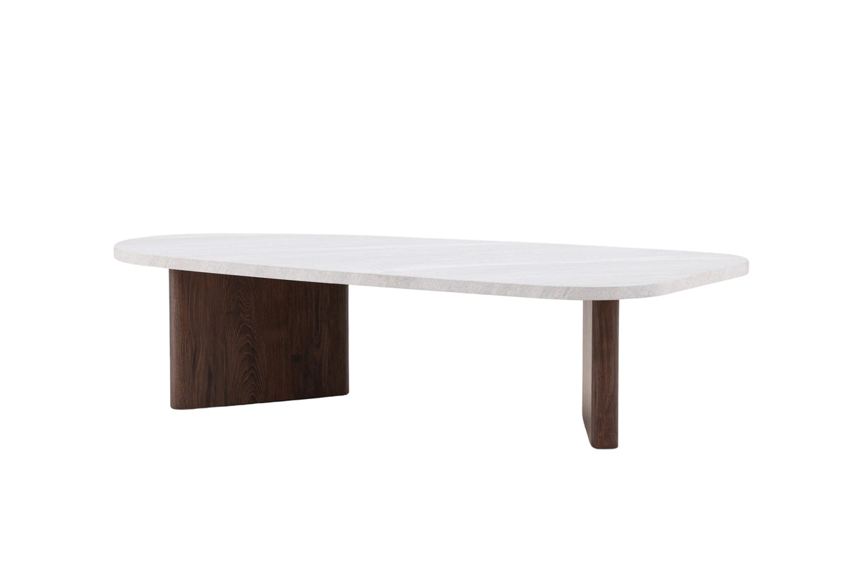 Grönvik sofabord - 130 × 65 cm - mokka, lysegrå - billede 11