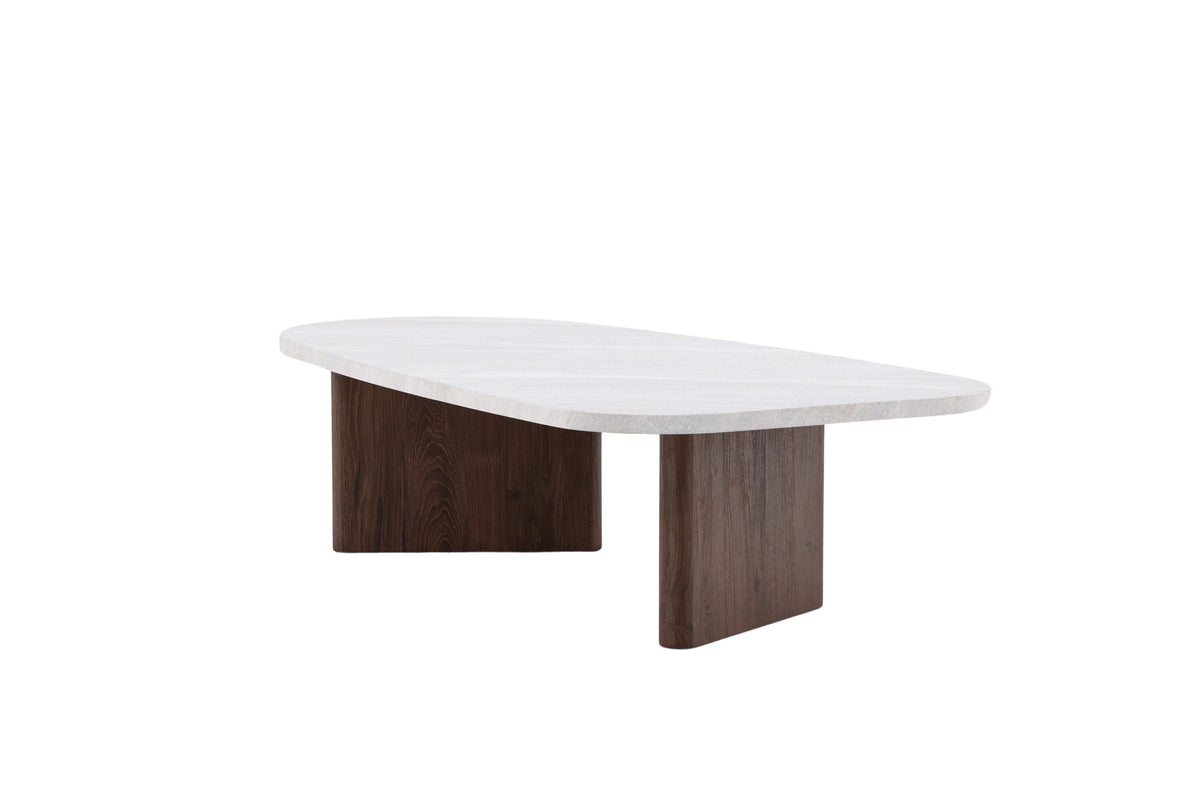 Grönvik sofabord - 130 × 65 cm - mokka, lysegrå - billede 12