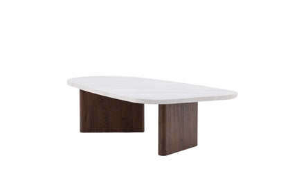 Grönvik sofabord - 130 × 65 cm - mokka, lysegrå - billede 12