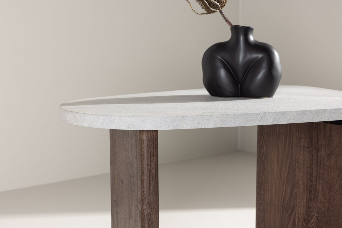 Grönvik sidebord - 70 × 45 cm - lysegrå, grå, mokka - billede 14