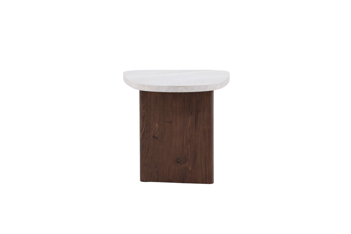 Grönvik sidebord - 70 × 45 cm - lysegrå, grå, mokka - billede 7