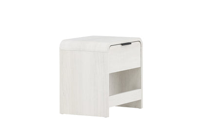 Lyngdal sengebord - 40 × 30 cm - hvidpigmenteret - billede 11