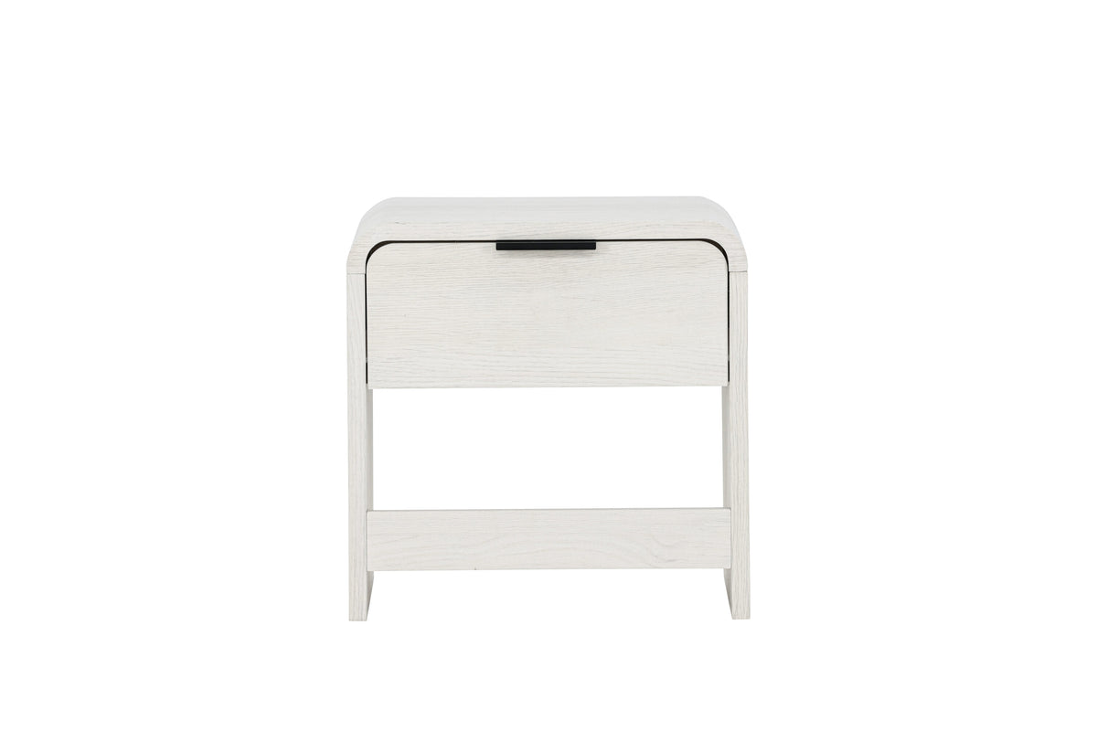 Lyngdal sengebord - 40 × 30 cm - hvidpigmenteret - billede 1