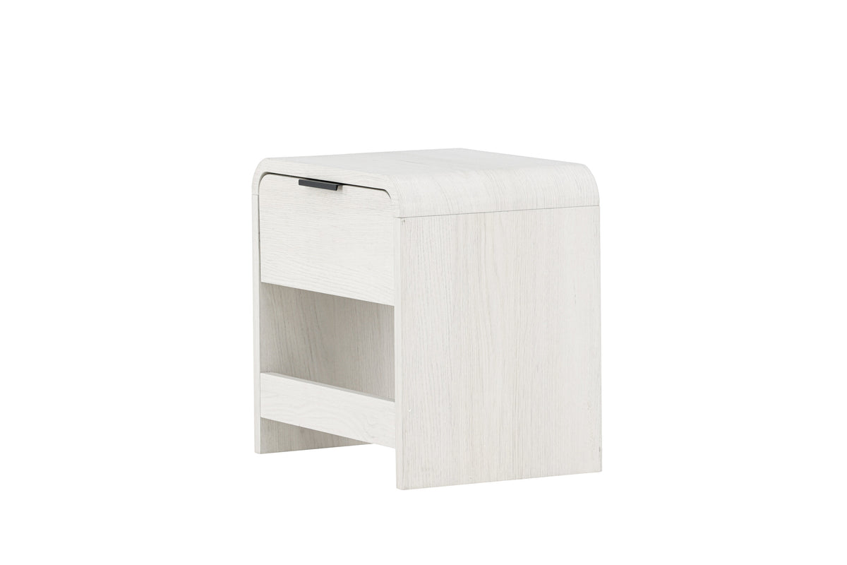 Lyngdal sengebord - 40 × 30 cm - hvidpigmenteret - billede 3