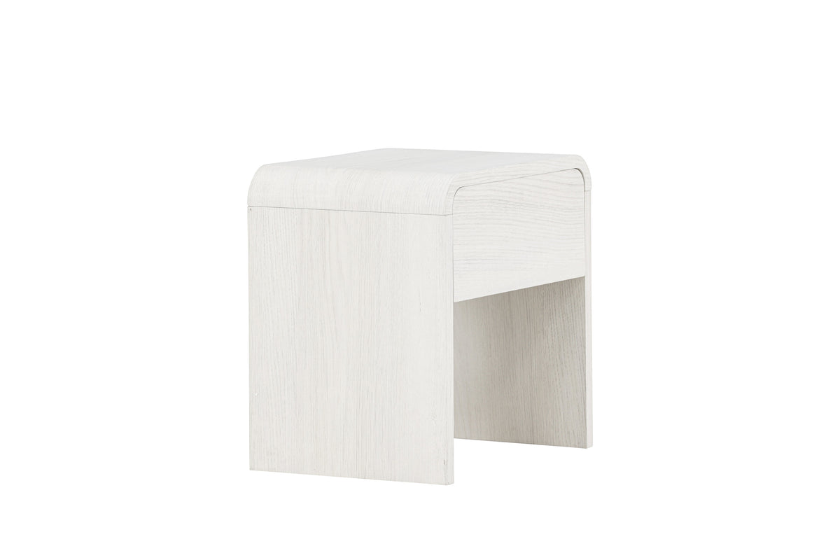 Lyngdal sengebord - 40 × 30 cm - hvidpigmenteret - billede 5