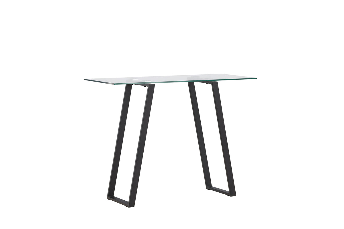 Horten sidebord - 100 × 40 cm - sort, klar, transparent - billede 12