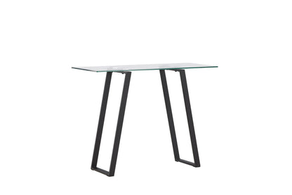 Horten sidebord - 100 × 40 cm - sort, klar, transparent - billede 12