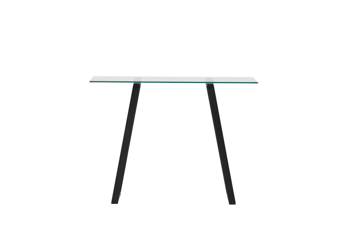 Horten sidebord - 100 × 40 cm - sort, klar, transparent - billede 1