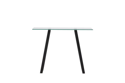 Horten sidebord - 100 × 40 cm - sort, klar, transparent - billede 1