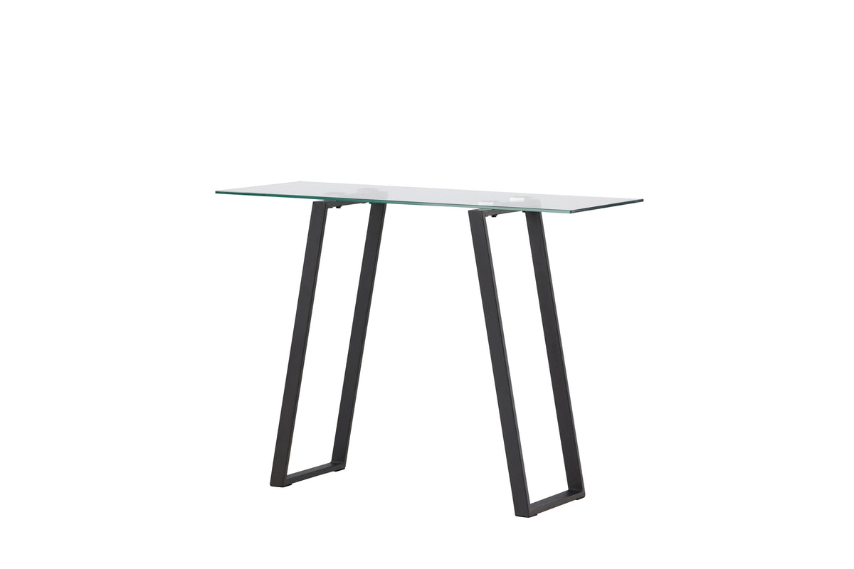 Horten sidebord - 100 × 40 cm - sort, klar, transparent - billede 2