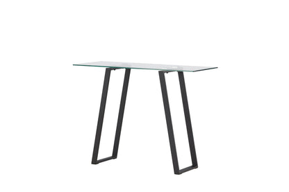 Horten sidebord - 100 × 40 cm - sort, klar, transparent - billede 2