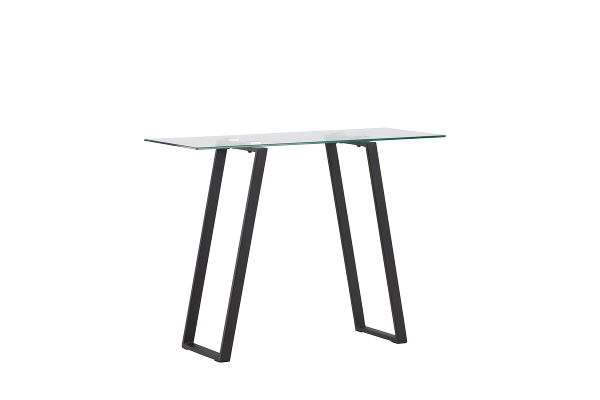 Horten sidebord - 100 × 40 cm - sort, klar, transparent - billede 6