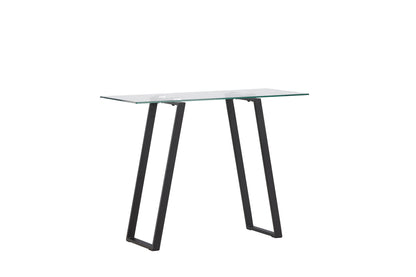 Horten sidebord - 100 × 40 cm - sort, klar, transparent - billede 6