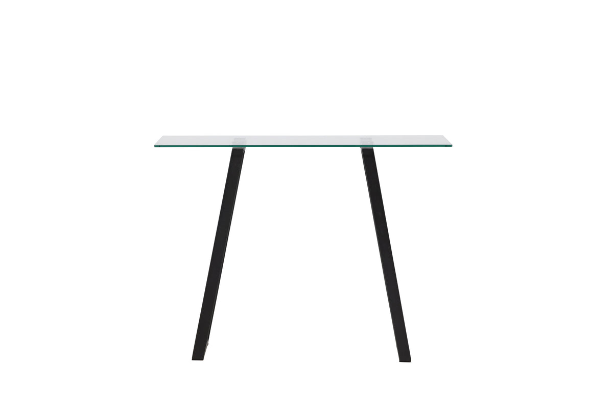 Horten sidebord - 100 × 40 cm - sort, klar, transparent - billede 7