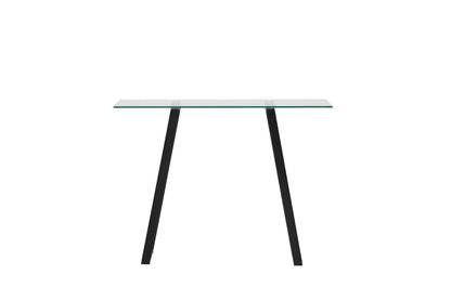 Horten sidebord - 100 × 40 cm - sort, klar, transparent - billede 7