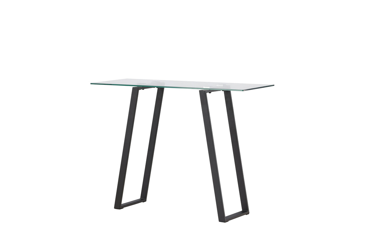 Horten sidebord - 100 × 40 cm - sort, klar, transparent - billede 8