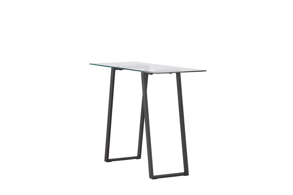Horten sidebord - 100 × 40 cm - sort, klar, transparent - billede 9