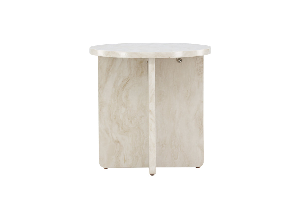 Ålesund Sidebord ⌀50 Beige