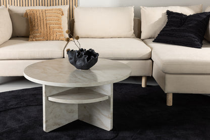 Ålesund Sofabord ⌀85 Beige