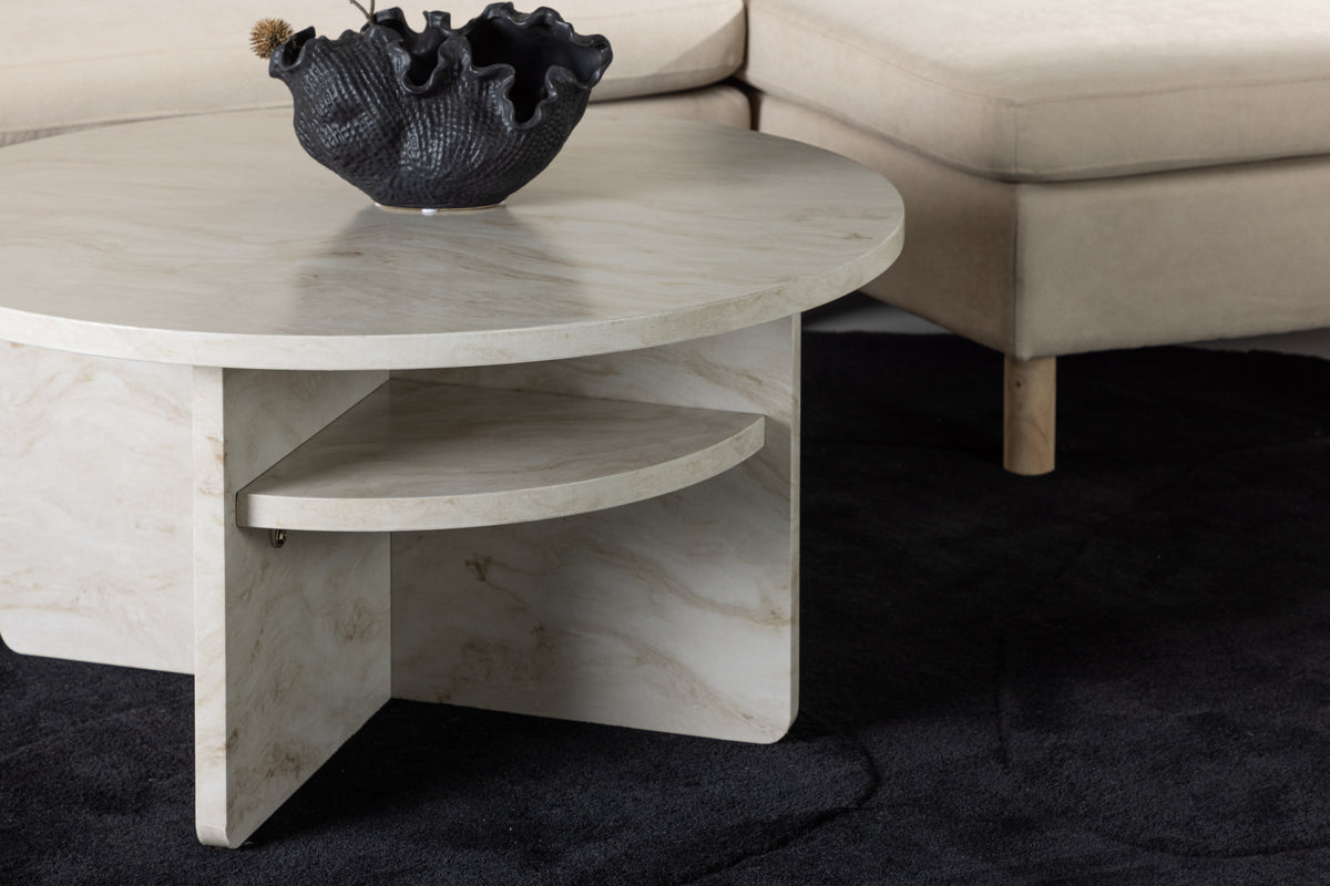 Ålesund Sofabord ⌀85 Beige