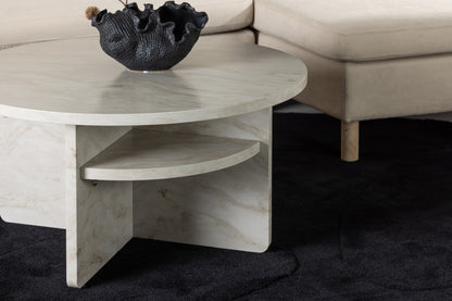 Ålesund Sofabord ⌀85 Beige