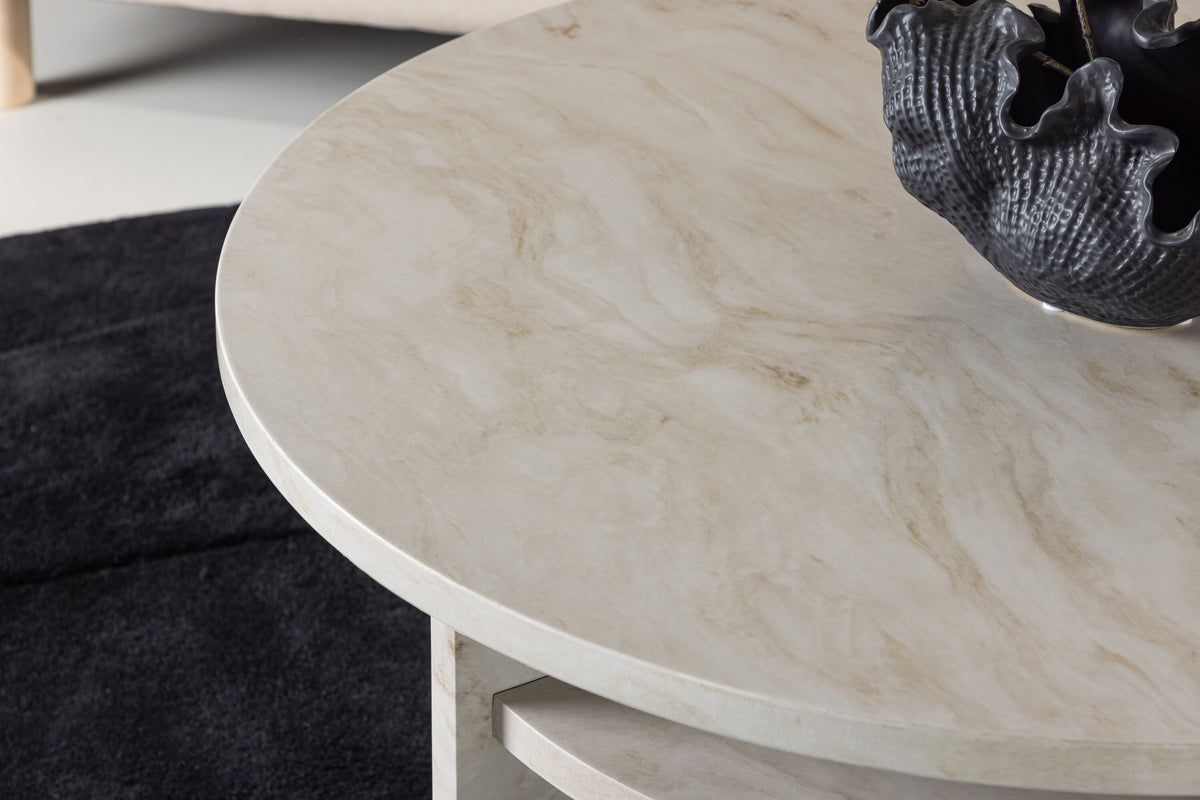 Ålesund sofabord - Ø85 cm - beige - billede 15