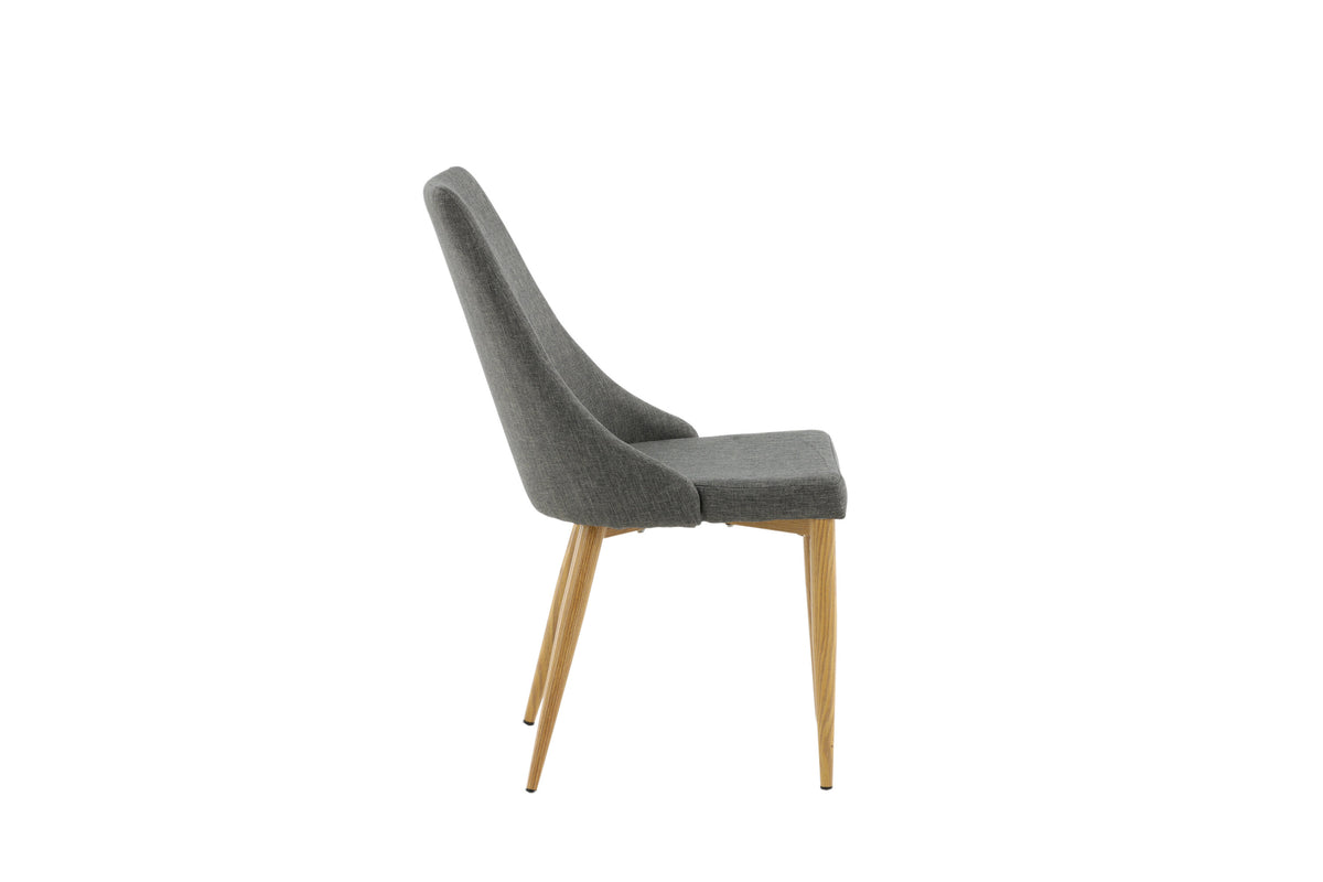 Leone spisebordsstole - natur, mørkegrå - 2 stk. - billede 10