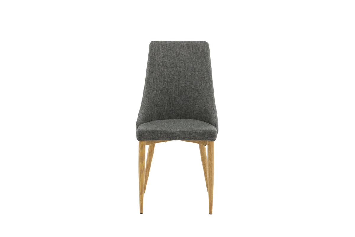 Leone spisebordsstole - natur, mørkegrå - 2 stk. - billede 1