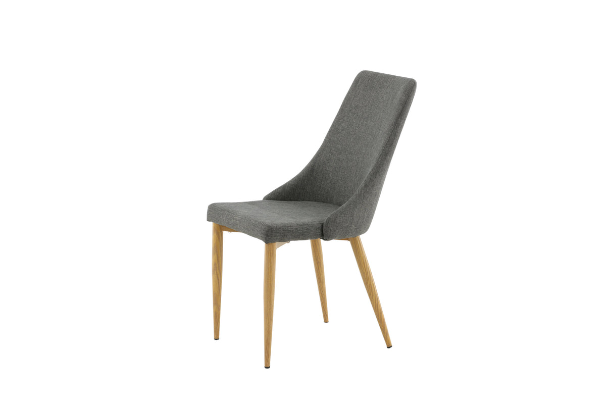 Leone spisebordsstole - natur, mørkegrå - 2 stk. - billede 3
