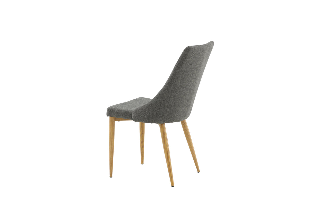 Leone spisebordsstole - natur, mørkegrå - 2 stk. - billede 5