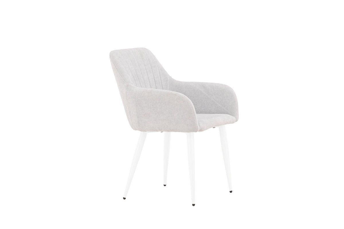 Comfort spisebordsstole - lysegrå, hvid - 2 stk. - billede 12