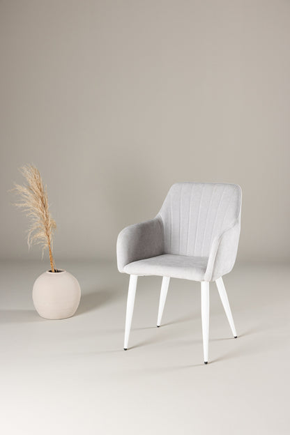 Comfort spisebordsstole - lysegrå, hvid - 2 stk. - billede 17