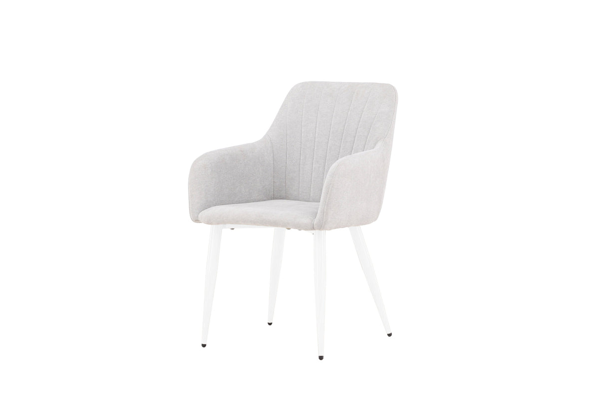 Comfort spisebordsstole - lysegrå, hvid - 2 stk. - billede 3