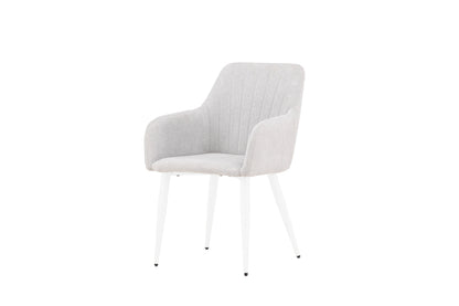 Comfort spisebordsstole - lysegrå, hvid - 2 stk. - billede 3