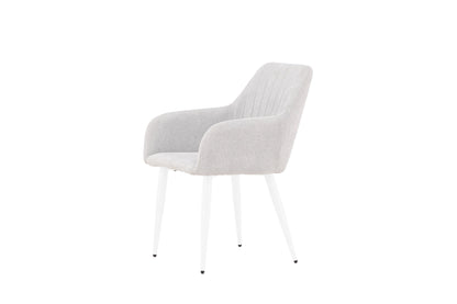Comfort spisebordsstole - lysegrå, hvid - 2 stk. - billede 4
